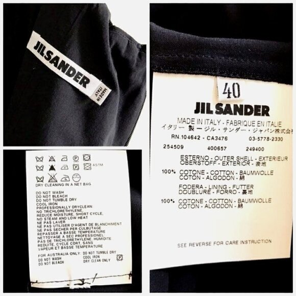 Jil Sander Black Sheath Dress, Size 40 (German sizing)/M, never worn - Picture 8 of 10